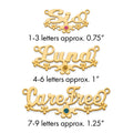 SS/Gold-plated w/ Gold-plated Bezel Birthstone Flower Name Plate