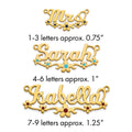 14k Yellow Gold Epoxy Flower Name Plate