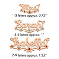 Sterling Silver/Rose-plated Epoxy Flower Name Plate