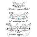 Sterling Silver/Rhodium-plated Epoxy Flower Name Plate