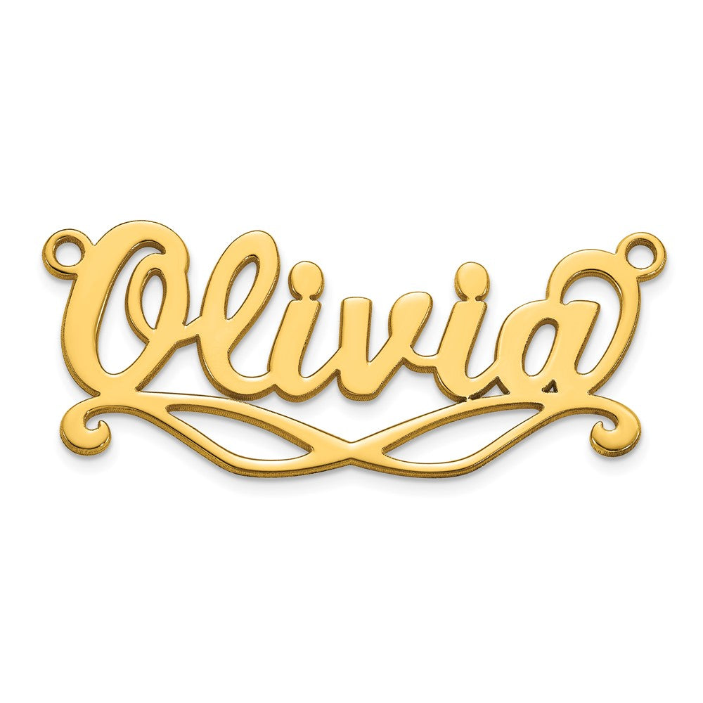 Sterling Silver/Gold-Plated Sunglass Name Plate