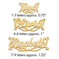 Sterling Silver/Gold-Plated Sunglass Name Plate