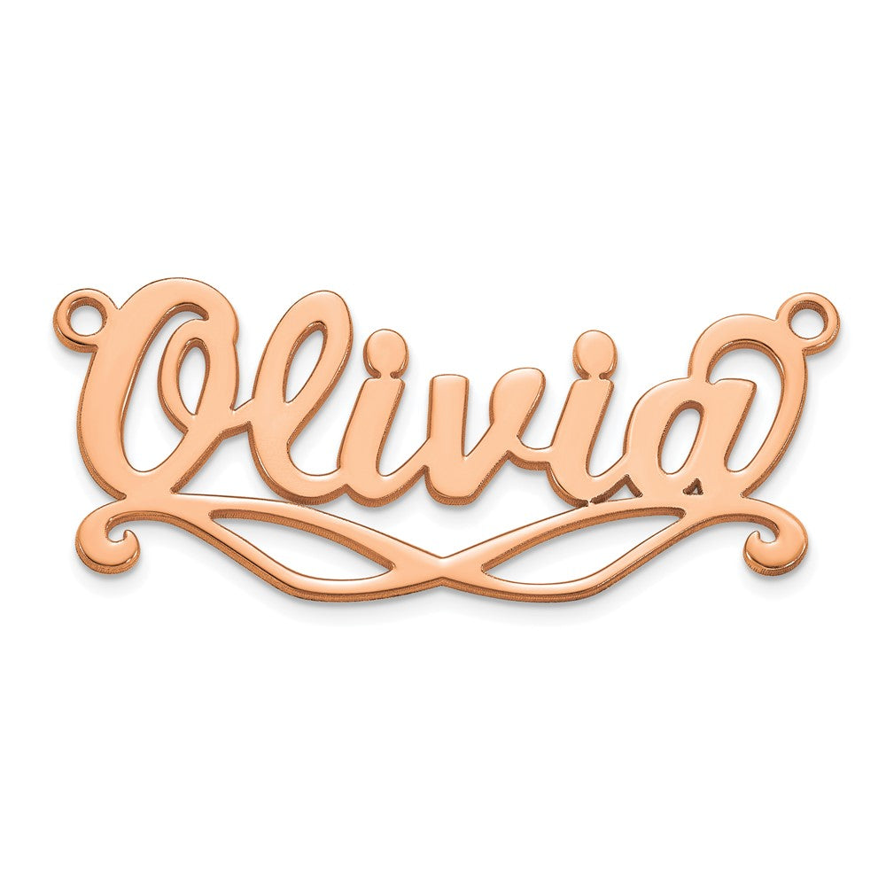 Sterling Silver/Rose-plated Sunglass Name Plate