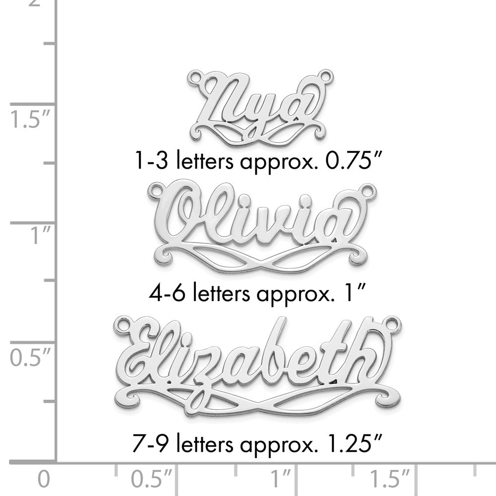 14k White Gold Sunglass Name Plate