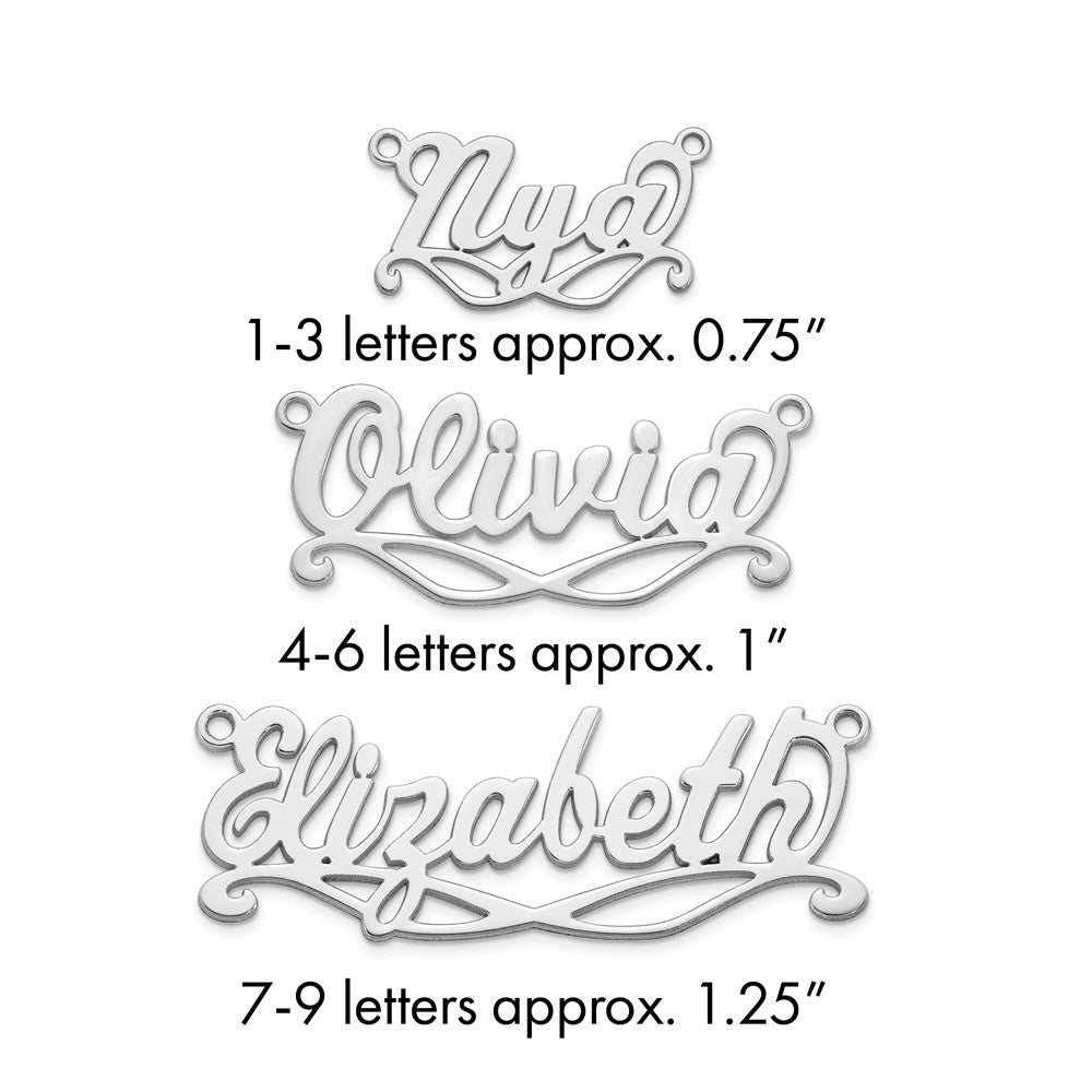 14k White Gold Sunglass Name Plate
