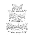 Sterling Silver/Rhodium-plated Sunglass Name Plate
