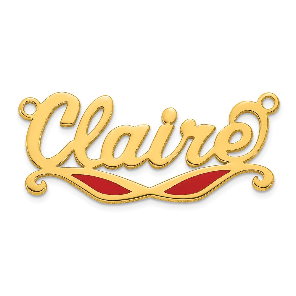 14k Yellow Gold Epoxy Sunglass Name Plate