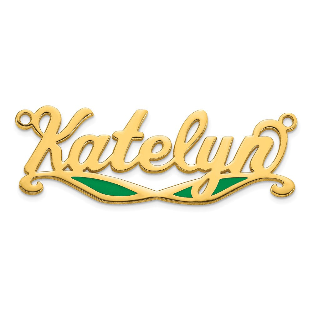 14k Yellow Gold Epoxy Sunglass Name Plate