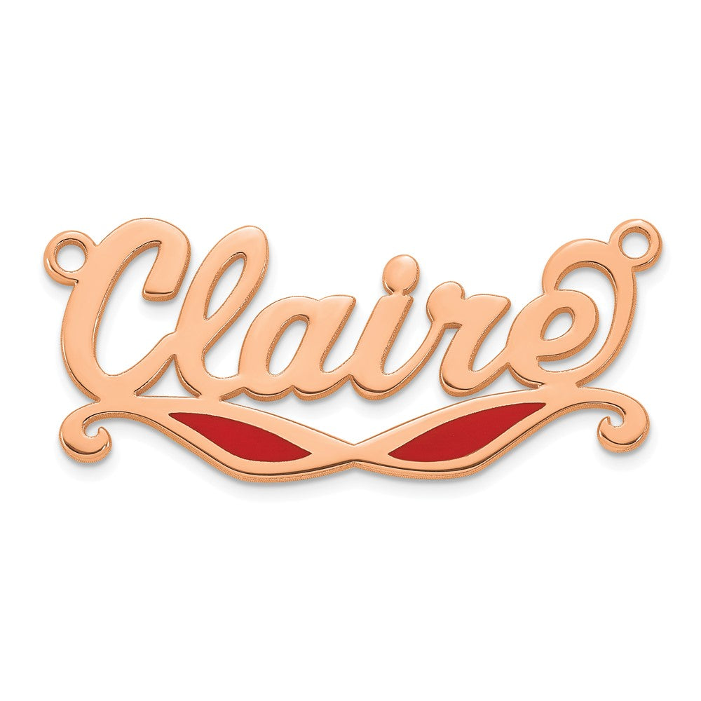 14k Rose Gold Epoxy Sunglass Name Plate