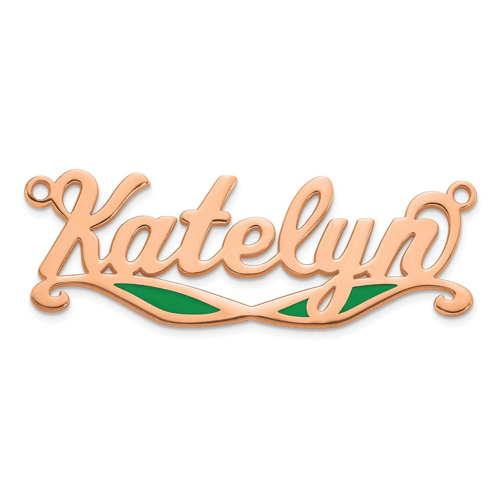 14k Rose Gold Epoxy Sunglass Name Plate