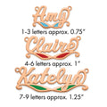 14k Rose Gold Epoxy Sunglass Name Plate