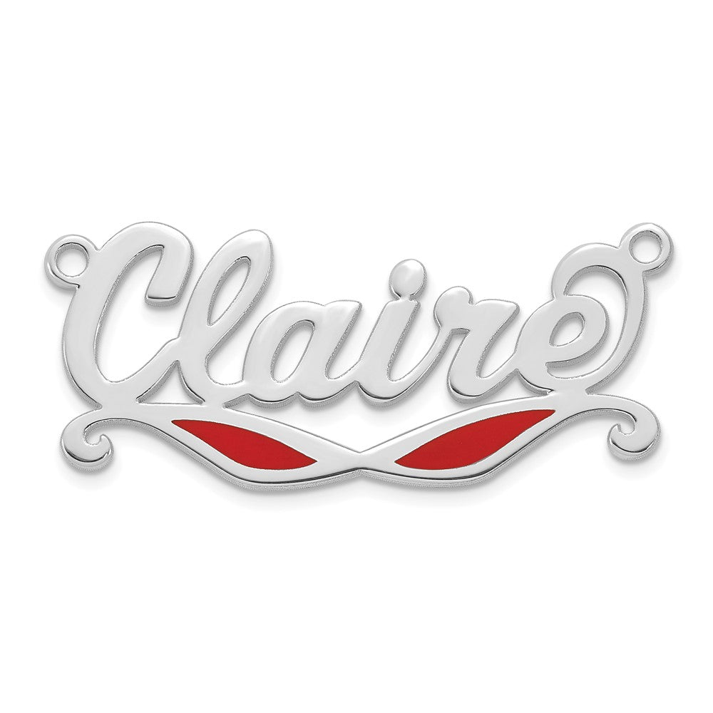 14k White Gold Epoxy Sunglass Name Plate