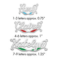 14k White Gold Epoxy Sunglass Name Plate