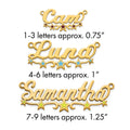 Sterling Silver/Gold-Plated Epoxy Stars Name Plate