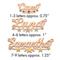 14k Rose Gold Epoxy Stars Name Plate