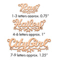 14k Rose Gold Cut-out Stars Name Plate