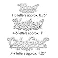 Sterling Silver/Rhodium-plated Cut-out Stars Name Plate