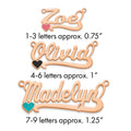 14k Rose Gold Epoxy Heart Name Plate