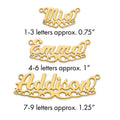 14k Yellow Gold Wave Name Plate