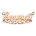Sterling Silver/Rose-plated Wave Name Plate