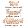 14k Rose Gold Wave Name Plate