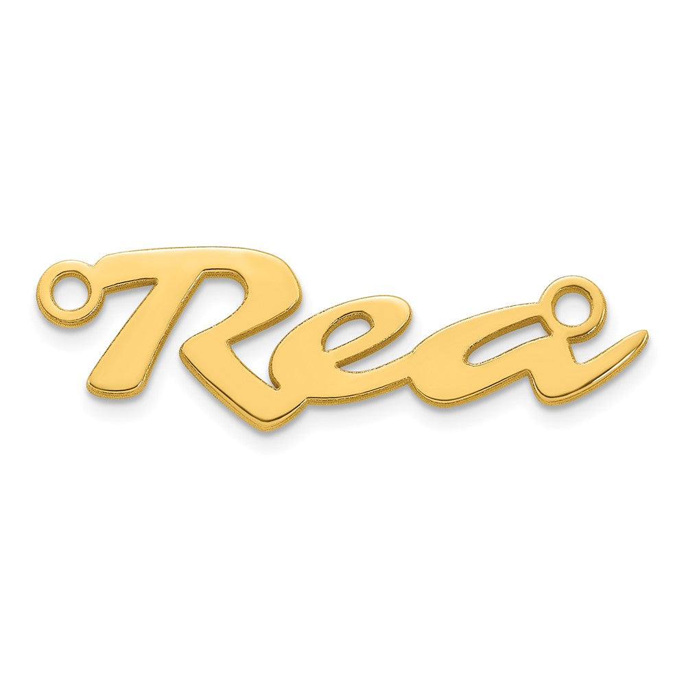 Sterling Silver/Gold-plated Name Plate