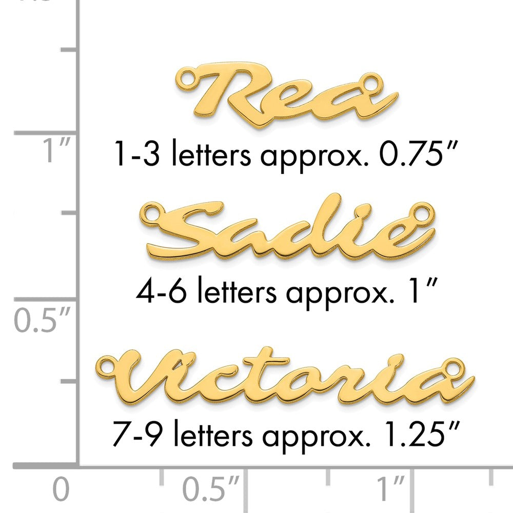 Sterling Silver/Gold-plated Name Plate