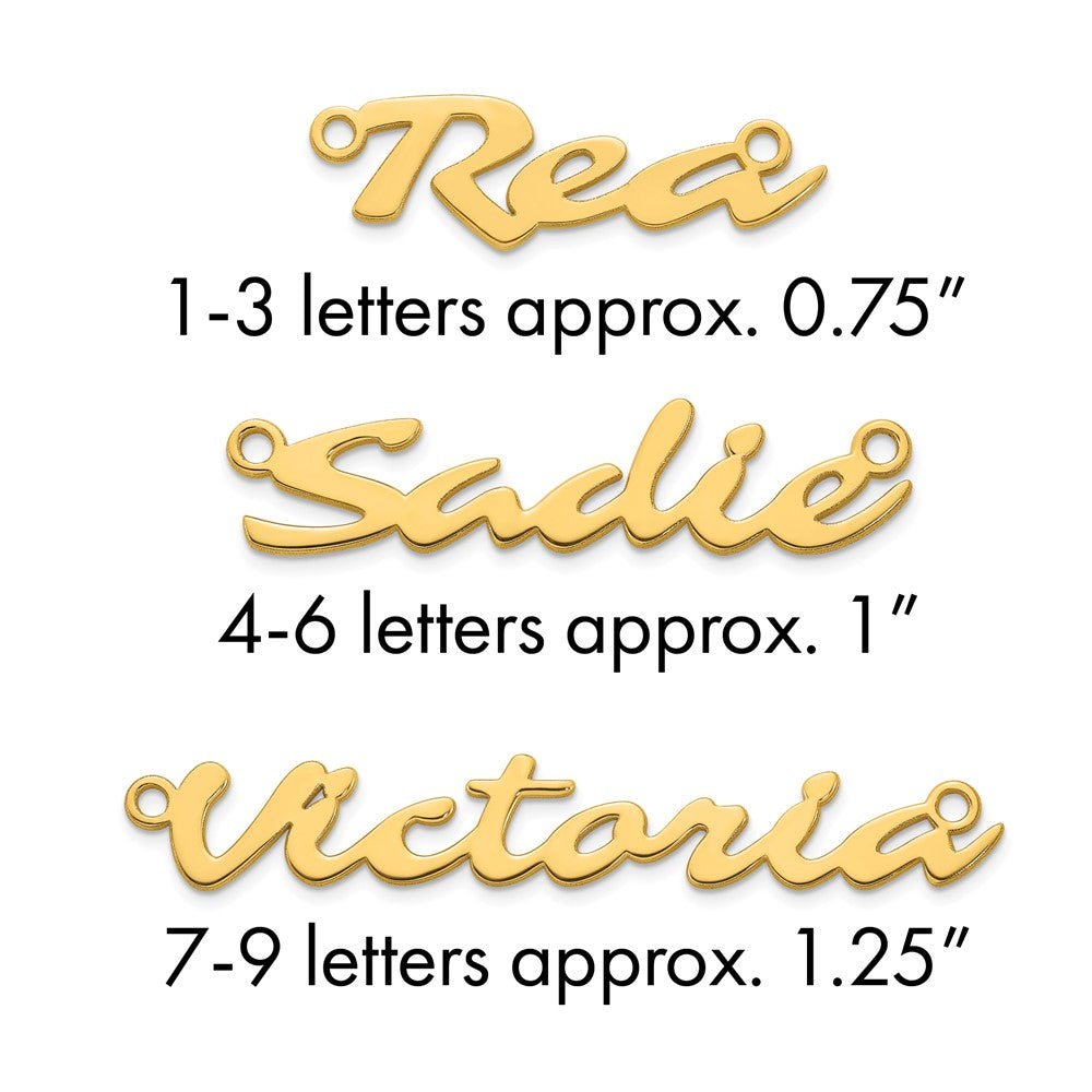 Sterling Silver/Gold-plated Name Plate