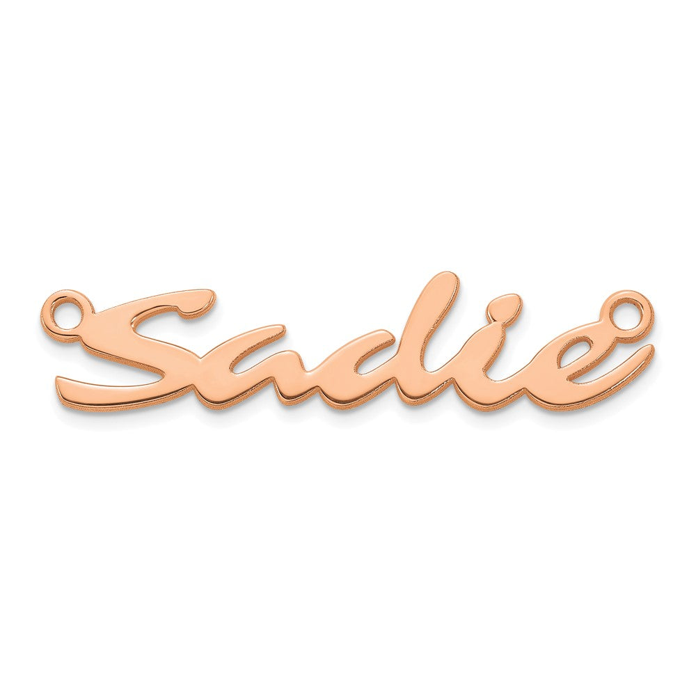 14k Rose Gold Name Plate
