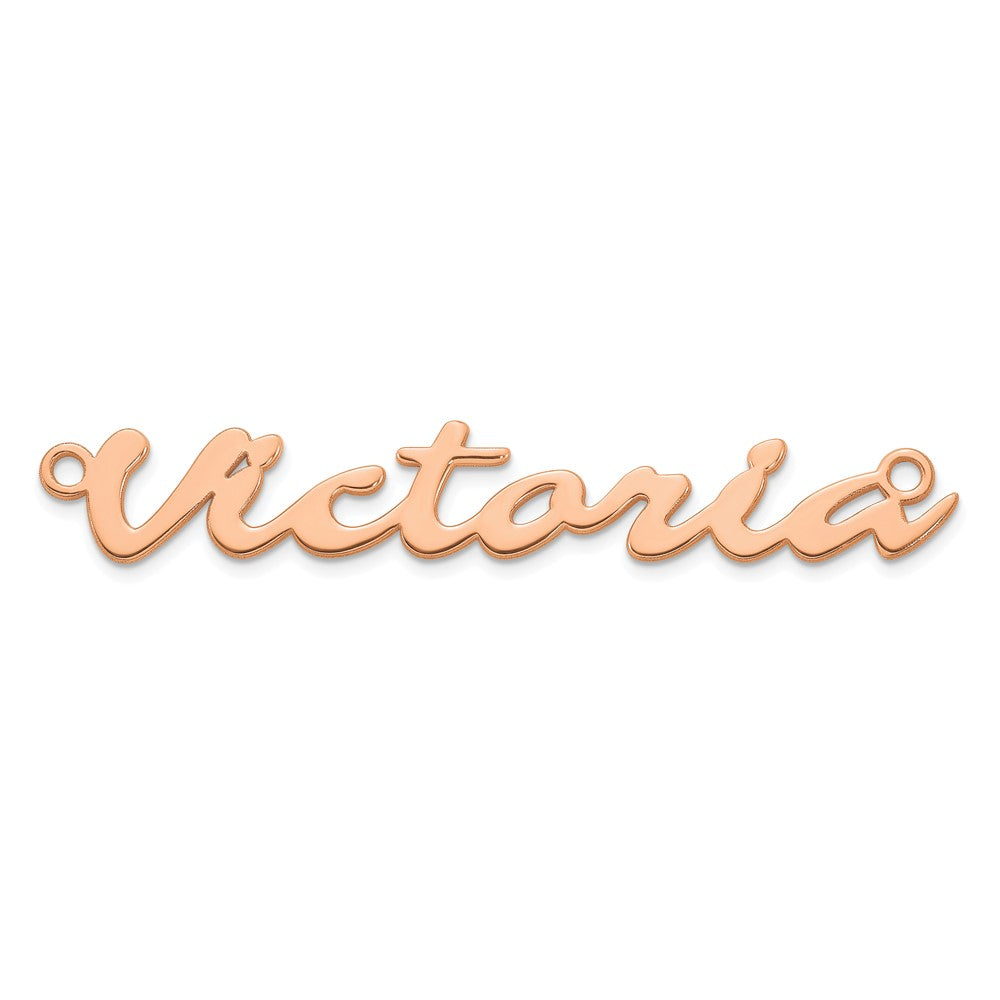 Sterling Silver/Rose-plated Name Plate