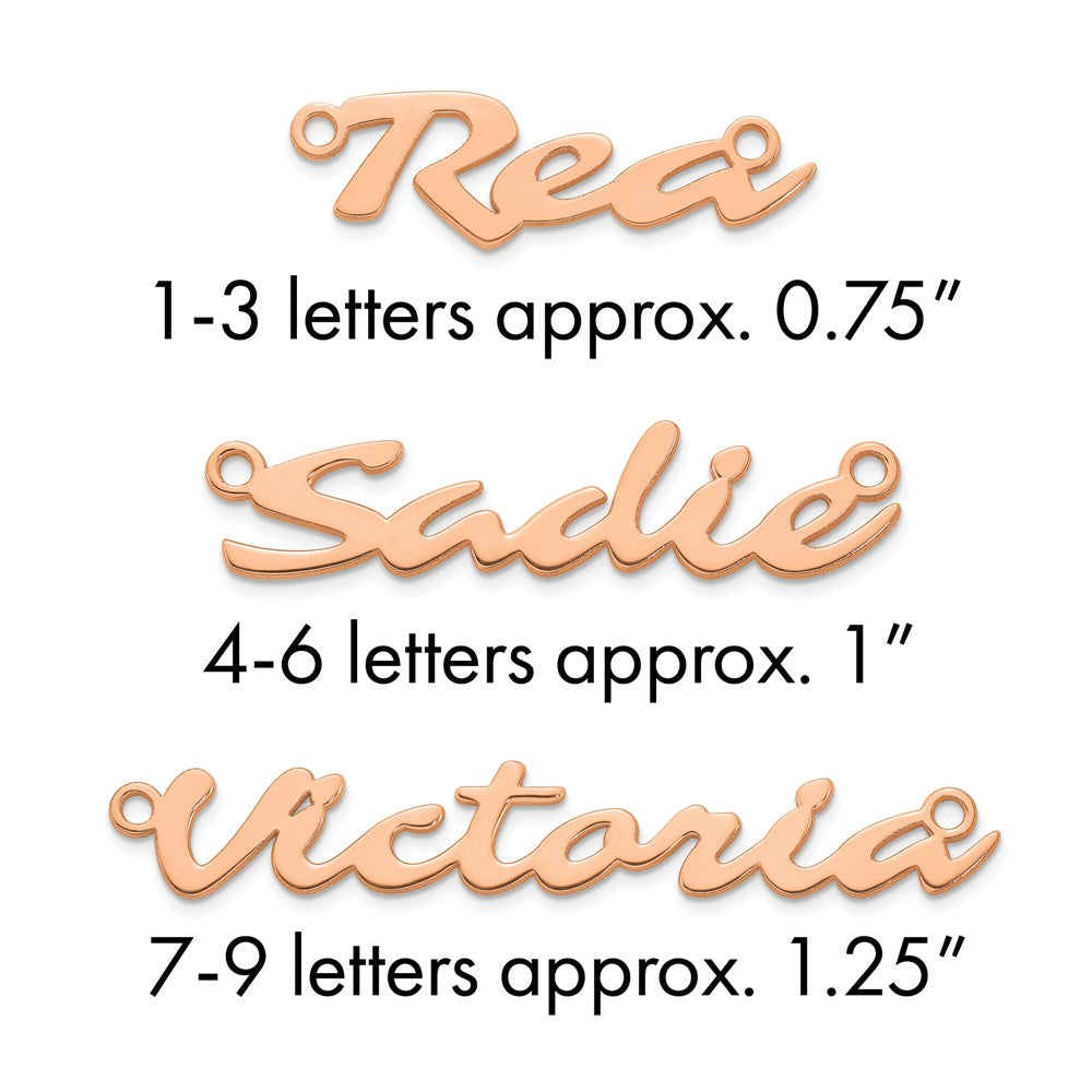 14k Rose Gold Name Plate