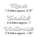 14k White Gold Name Plate