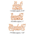 14k Rose Gold Diamond-cut Heart Name Plate