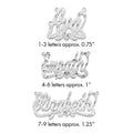 10k White Gold Diamond-cut Heart Name Plate