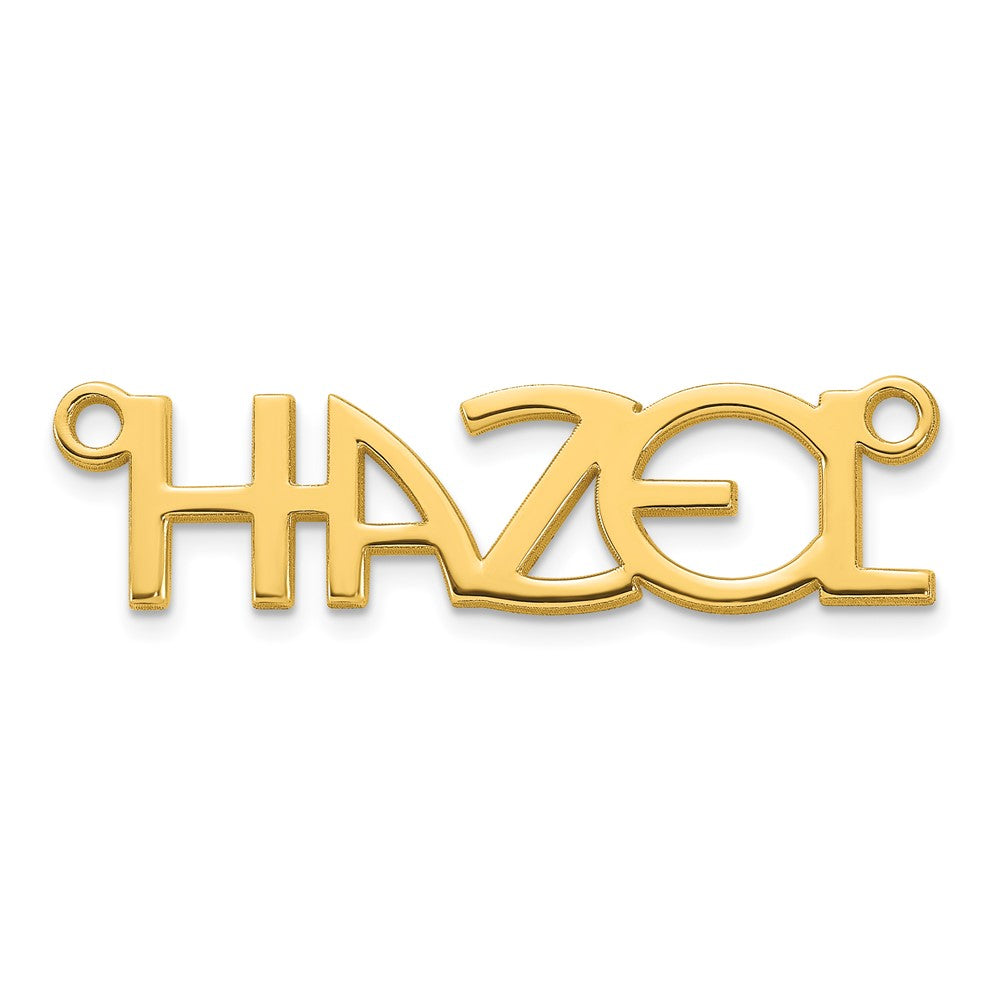 Sterling Silver/Gold-plated Name Plate