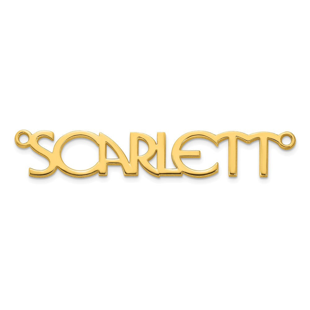 14k Yellow Gold Name Plate