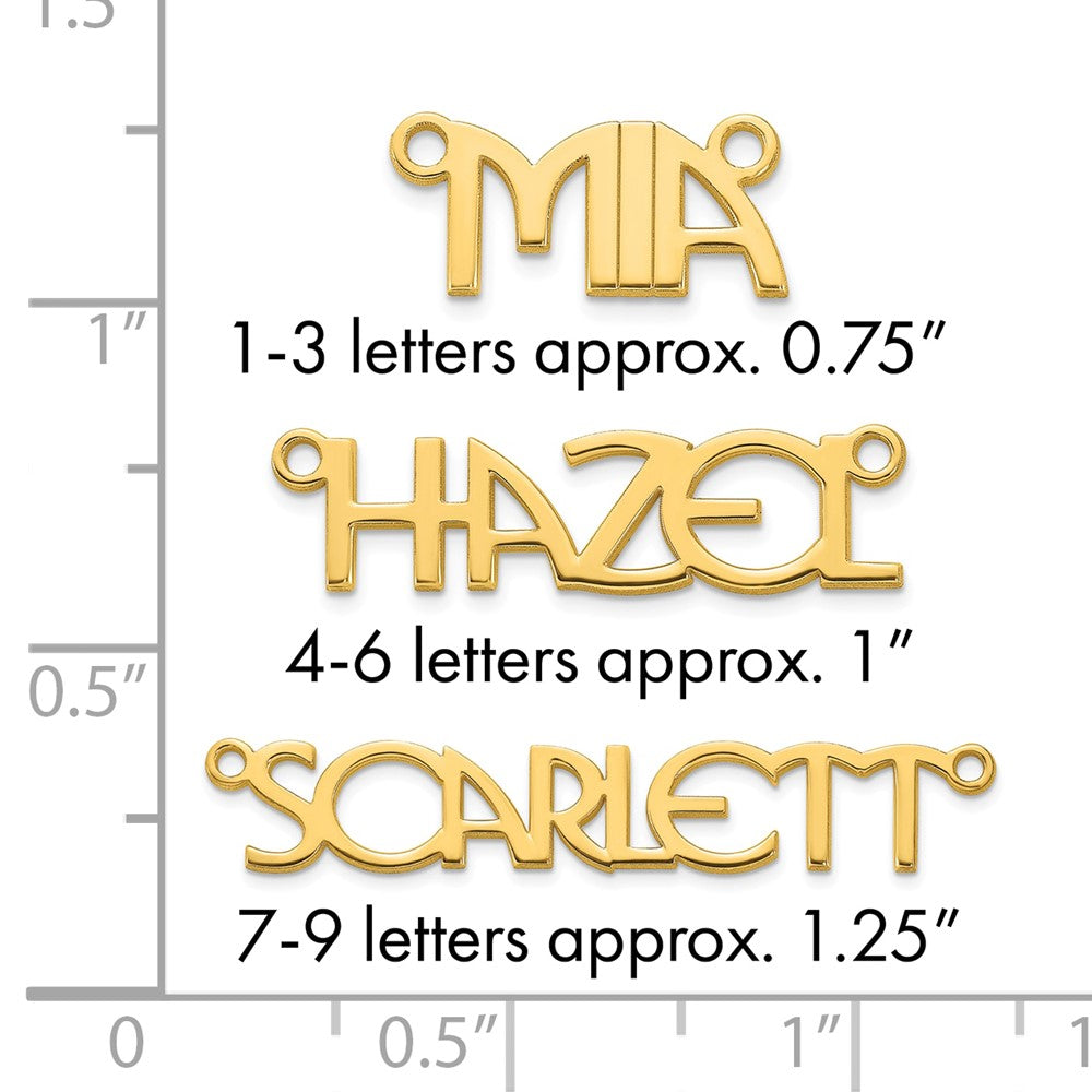 Sterling Silver/Gold-plated Name Plate