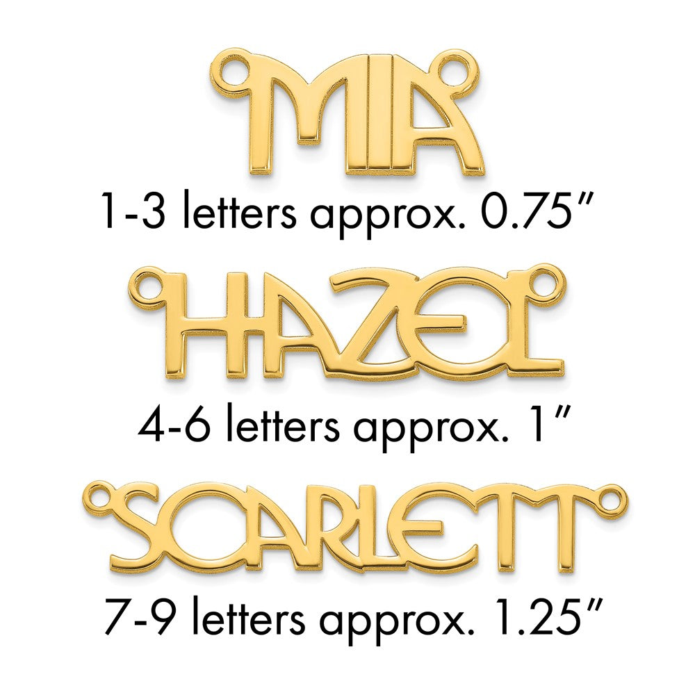 Sterling Silver/Gold-plated Name Plate