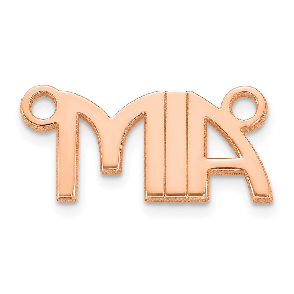 Sterling Silver/Rose-plated Name Plate