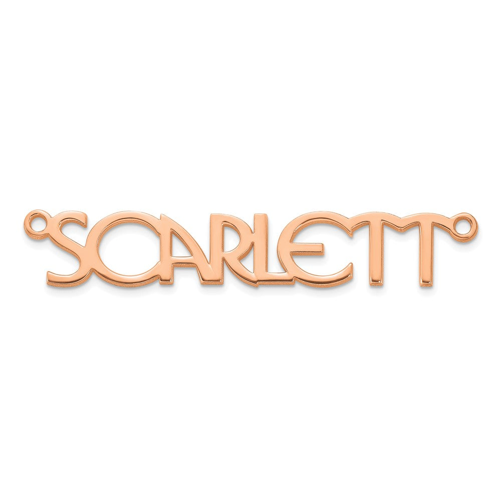 Sterling Silver/Rose-plated Name Plate