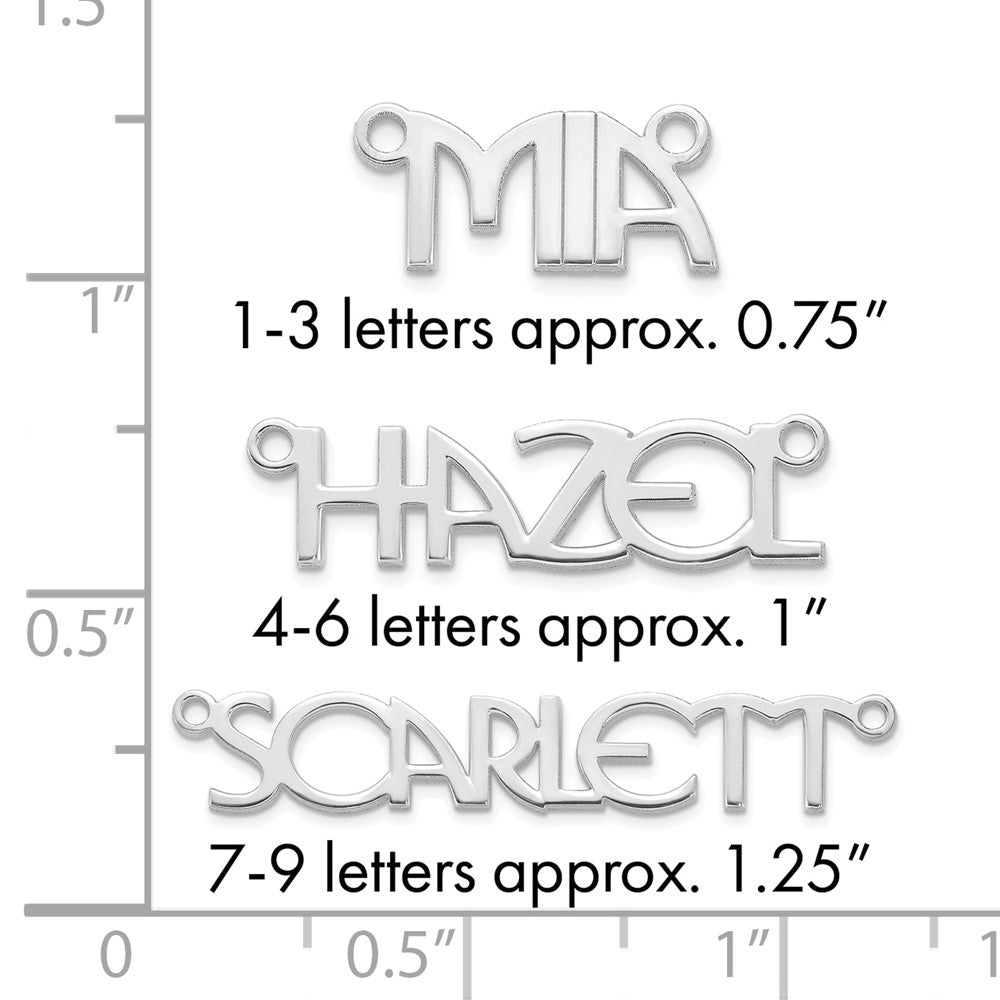 Sterling Silver/Rhodium-plated Name Plate