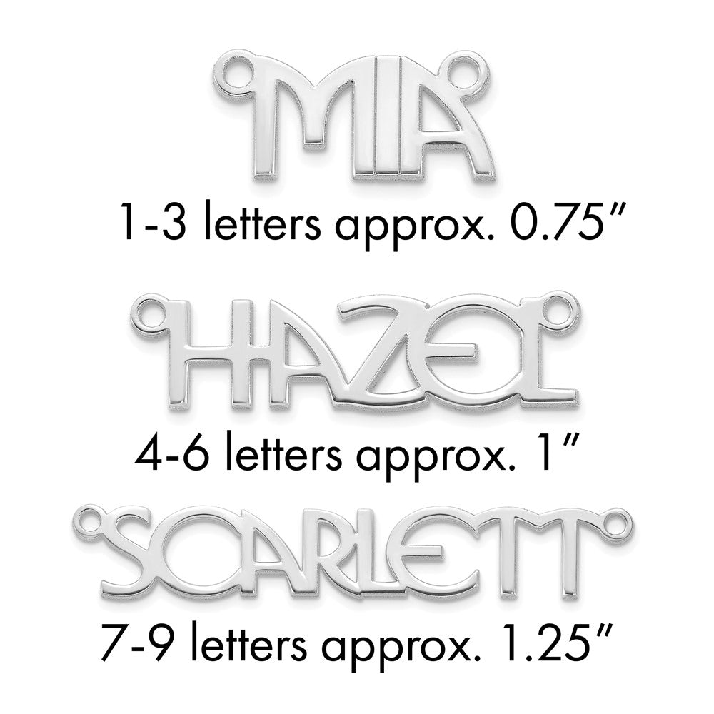 14k White Gold Name Plate