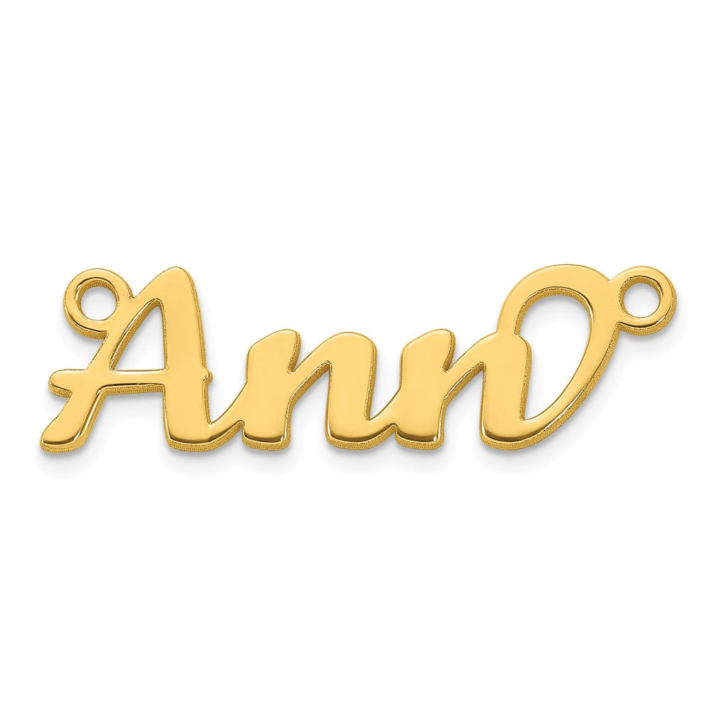 Sterling Silver/Gold-plated Name Plate