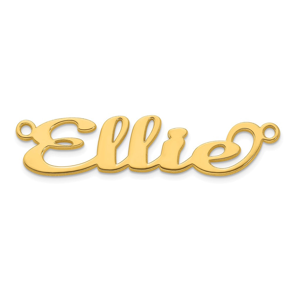 Sterling Silver/Gold-plated Name Plate