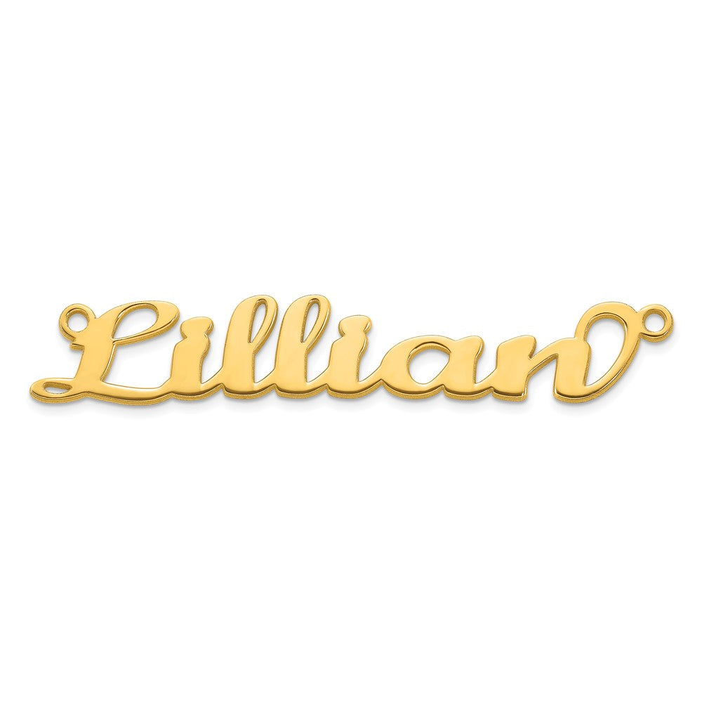 Sterling Silver/Gold-plated Name Plate