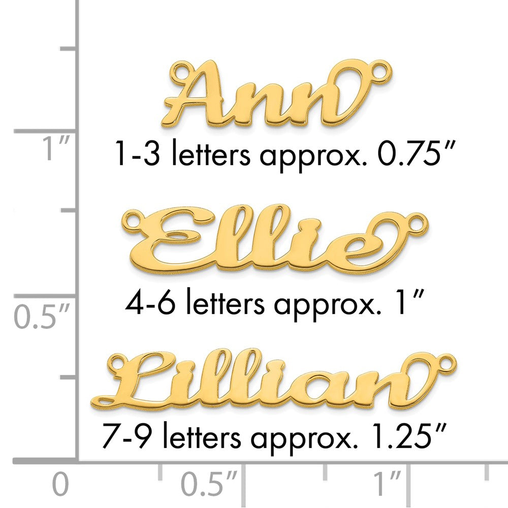 Sterling Silver/Gold-plated Name Plate