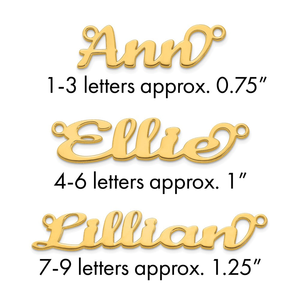 14k Yellow Gold Name Plate