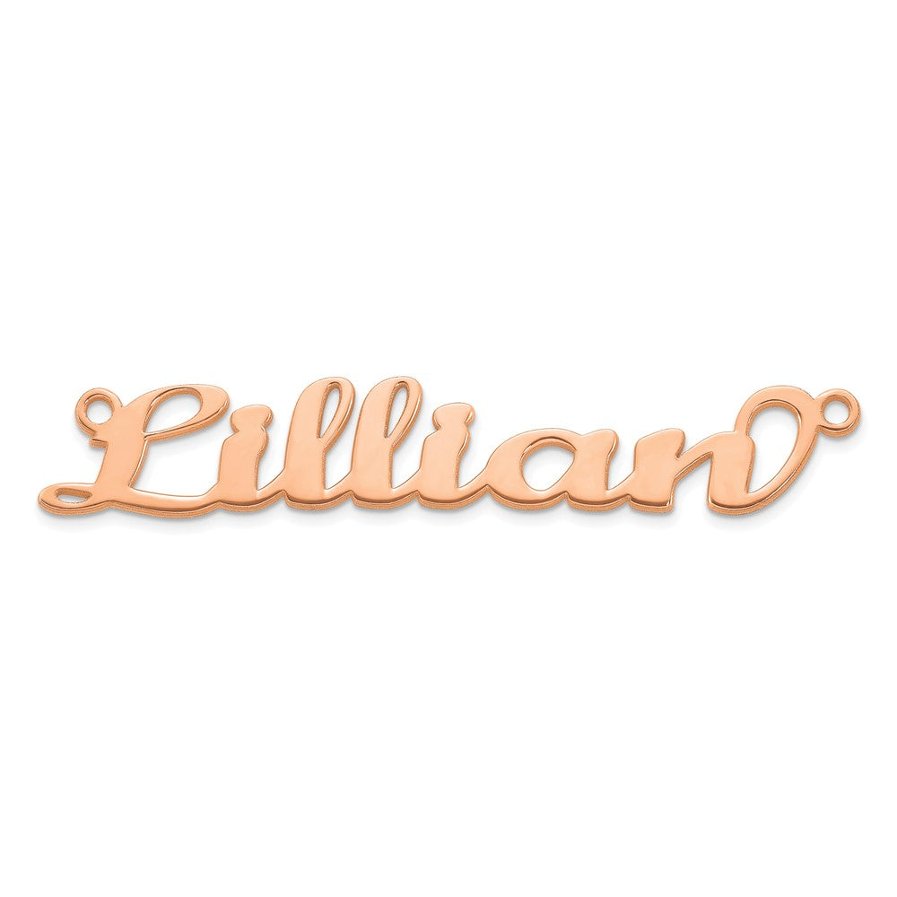Sterling Silver/Rose-plated Name Plate