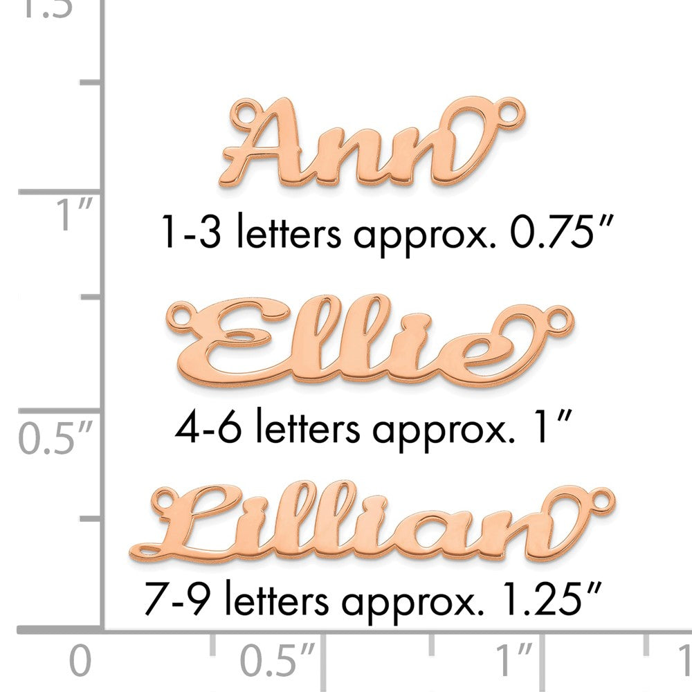 14k Rose Gold Name Plate