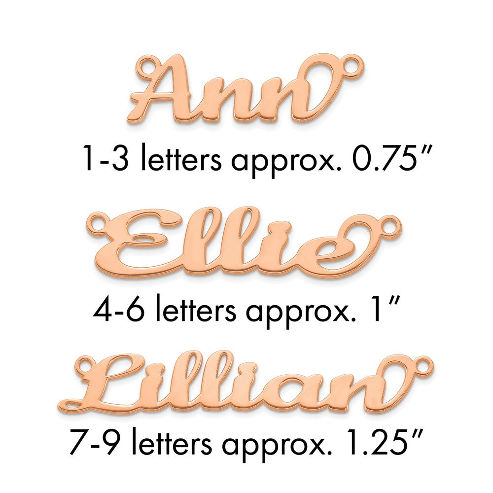 14k Rose Gold Name Plate